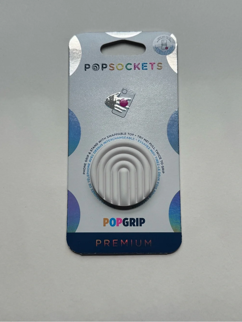 PopSocket PopGrip Premium White Phone Grip with Swappable Top